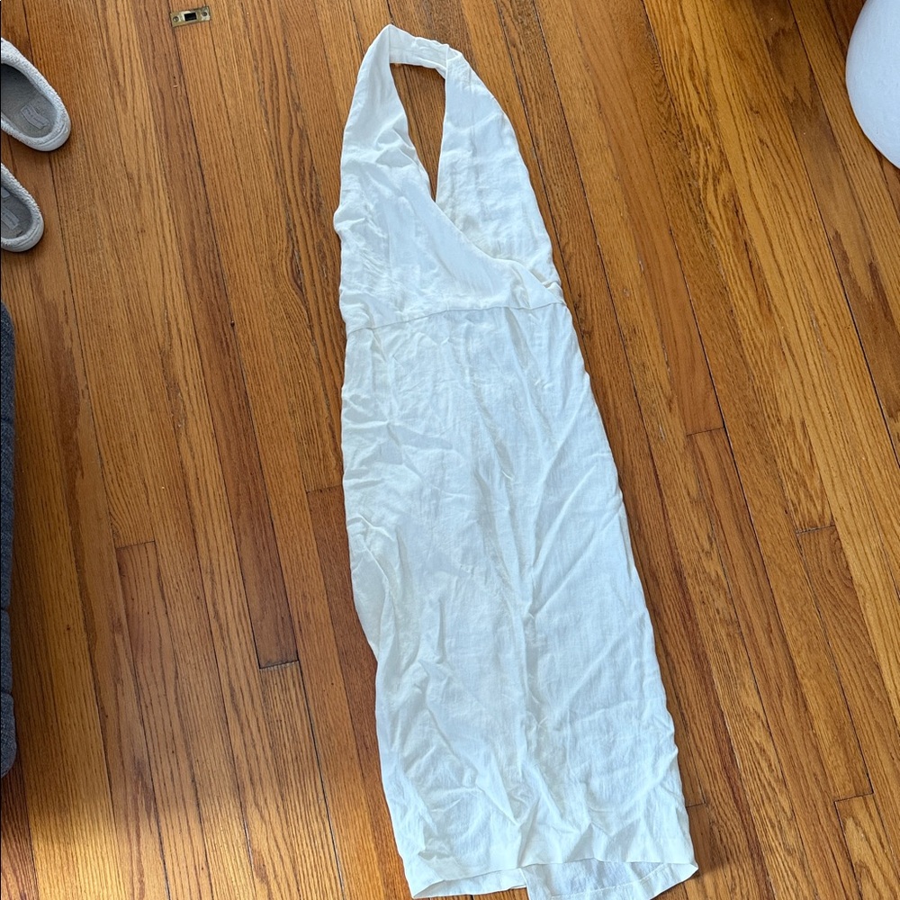 Zara White Backless Dress